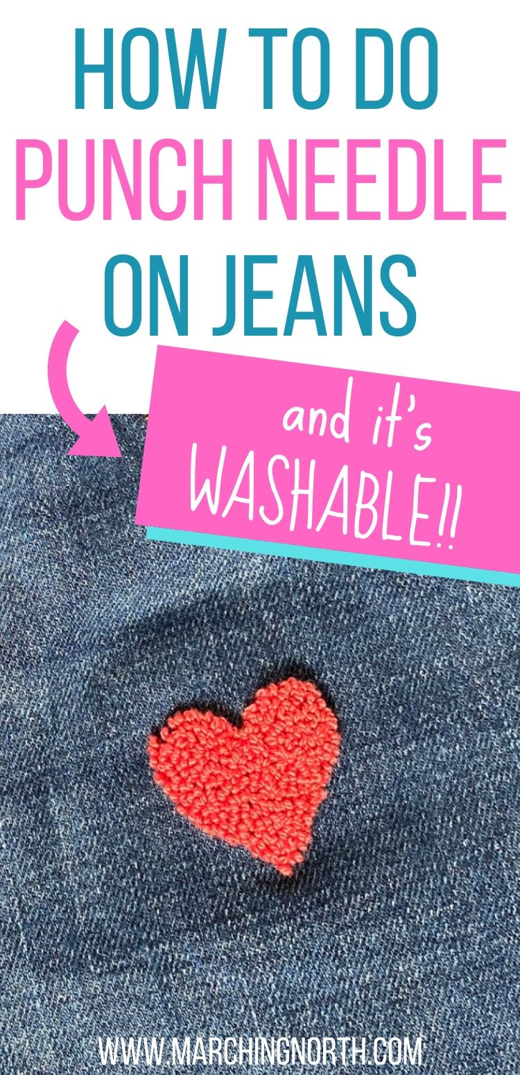 How to Do Punch Needle on Denim Tutorial + Video Marching North