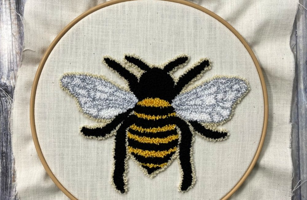 Punched Bee free punch needle pattern