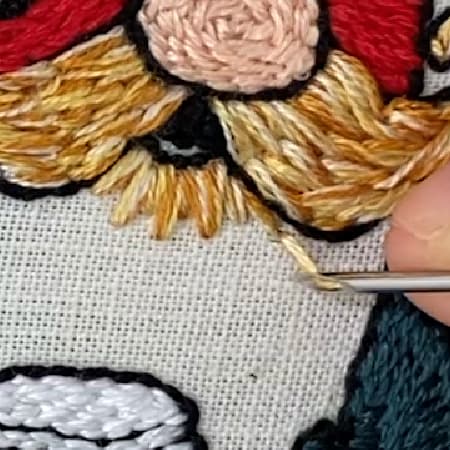 featured image for how to do embroidery stitches with a punch needle post
