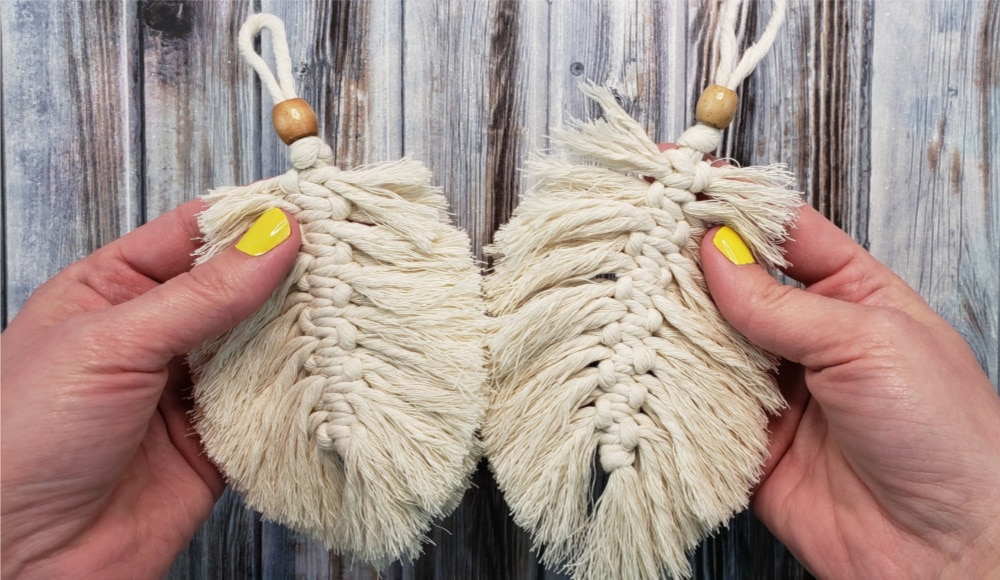DIY Macrame Feathers Finished