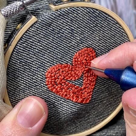 How to Do Punch Needle on Denim | Tutorial + Video