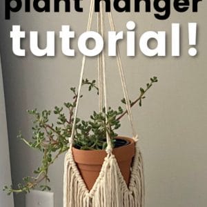 DIY macrame plant hanger tutorial