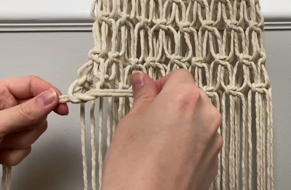 Tie the cords into a double knot