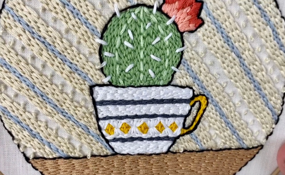 how to do embroidery stitches with a punch needle