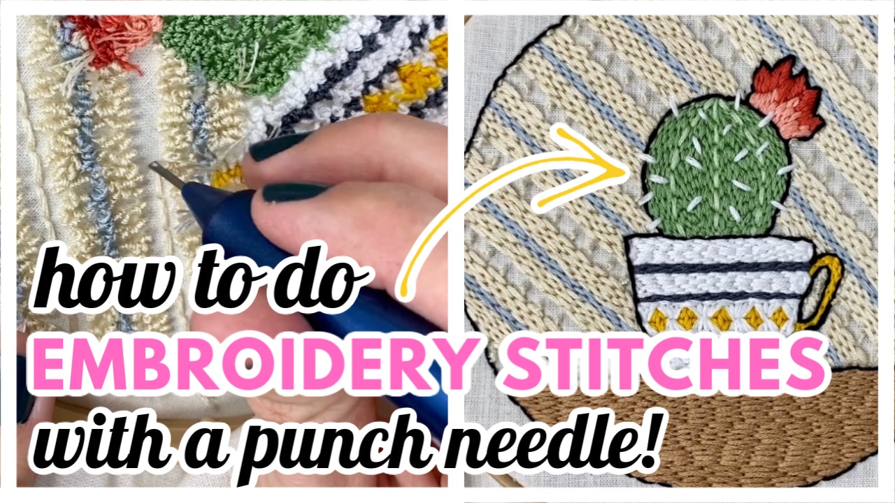 How to do Embroidery Stitches with a Punch Needle Marching North