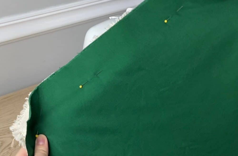 mark where the opening will be on your punch needle pillow