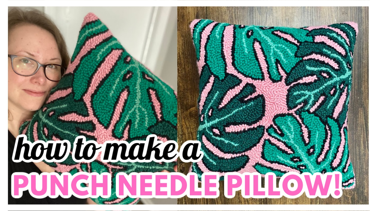 Punch Needle Pillow // Easy DIY Tutorial Marching North