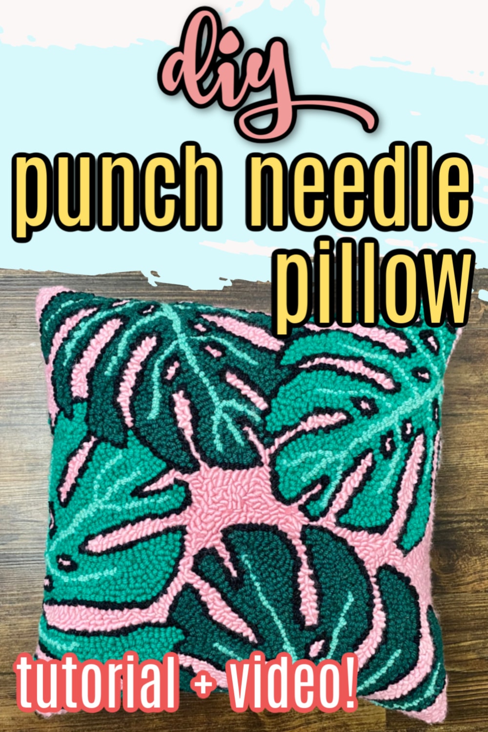 punch needle pillow tutorial | Marching North