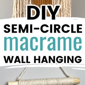 DIY Macrame Wall Hanging Semi Circle Pin