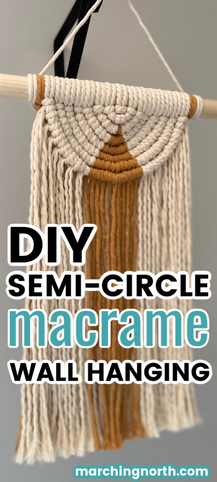 Diy semi circle macrame wall hanging marching north