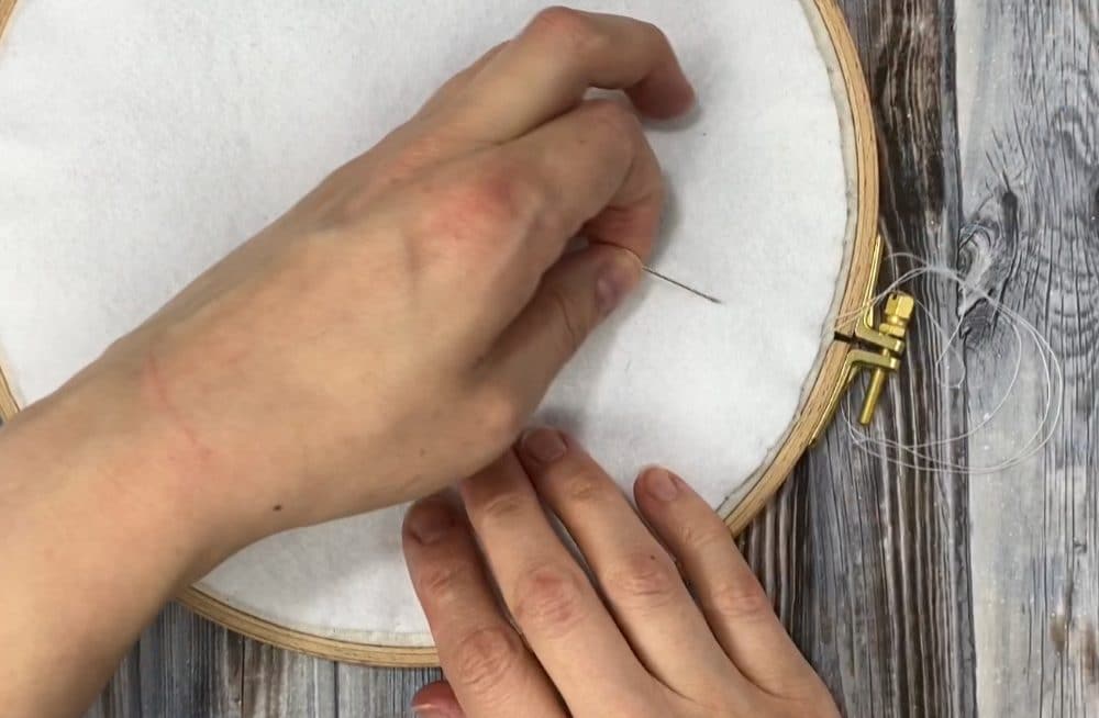 Finishing punch needle projects