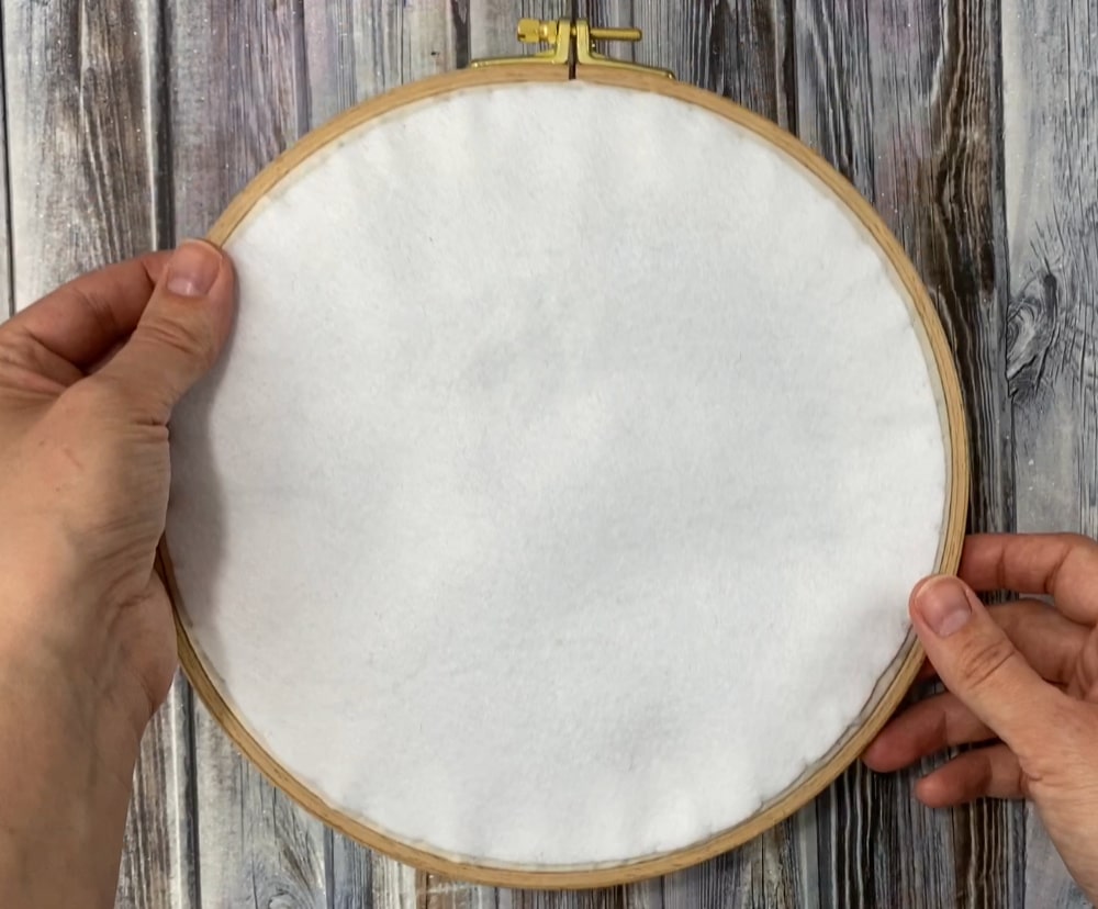 Add the felt | finishing punch needle projects