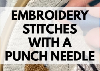 embroidery stitches with a punch needle
