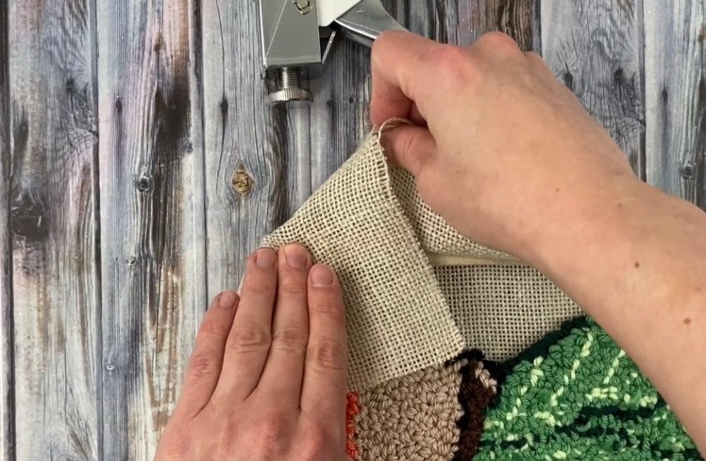 fold the corner flap over