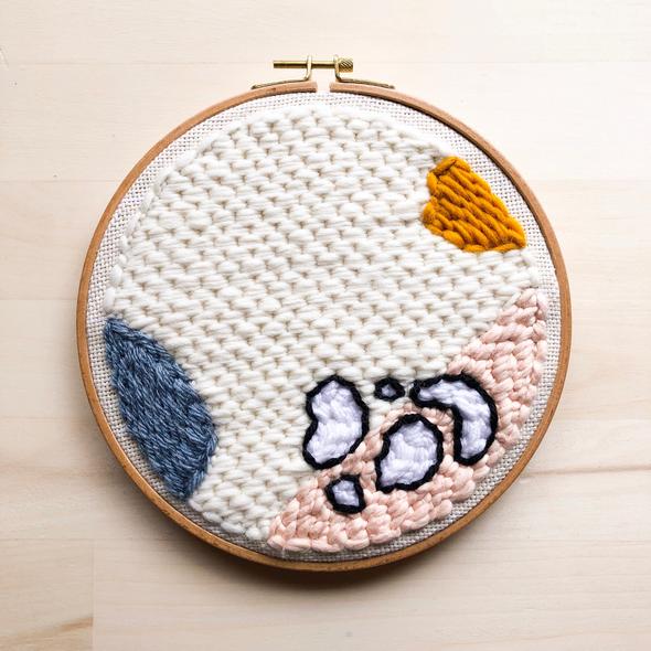 Play on Weave punch needle pattern