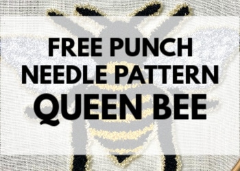 free punch needle pattern bee