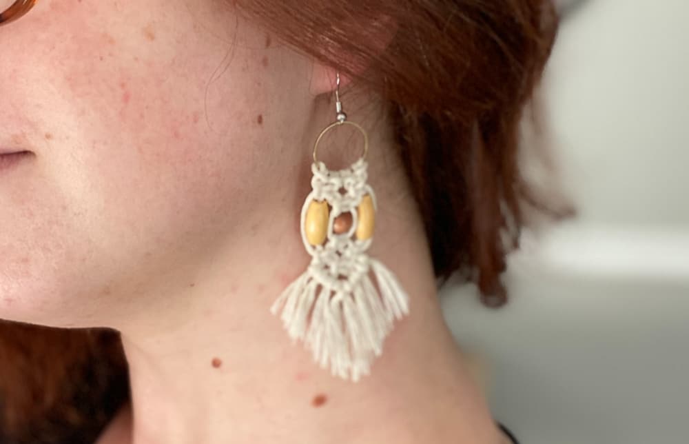 diy macrame earrings