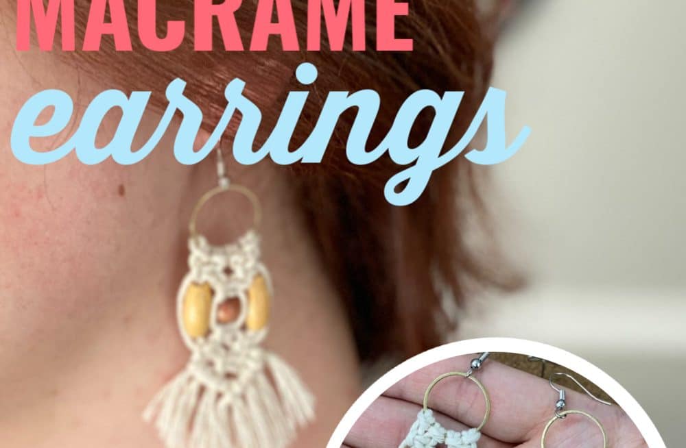 DIY macrame earrings tutorial Marching North