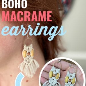 DIY macrame earrings tutorial