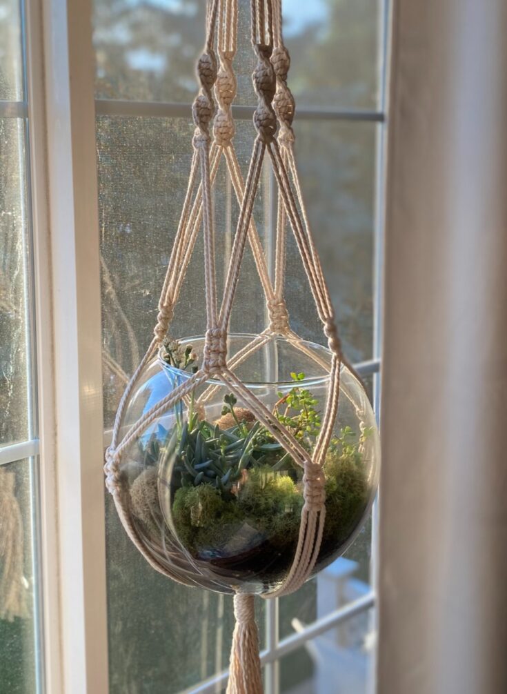 Image for Macrame Hanging Glass Terrarium Pattern