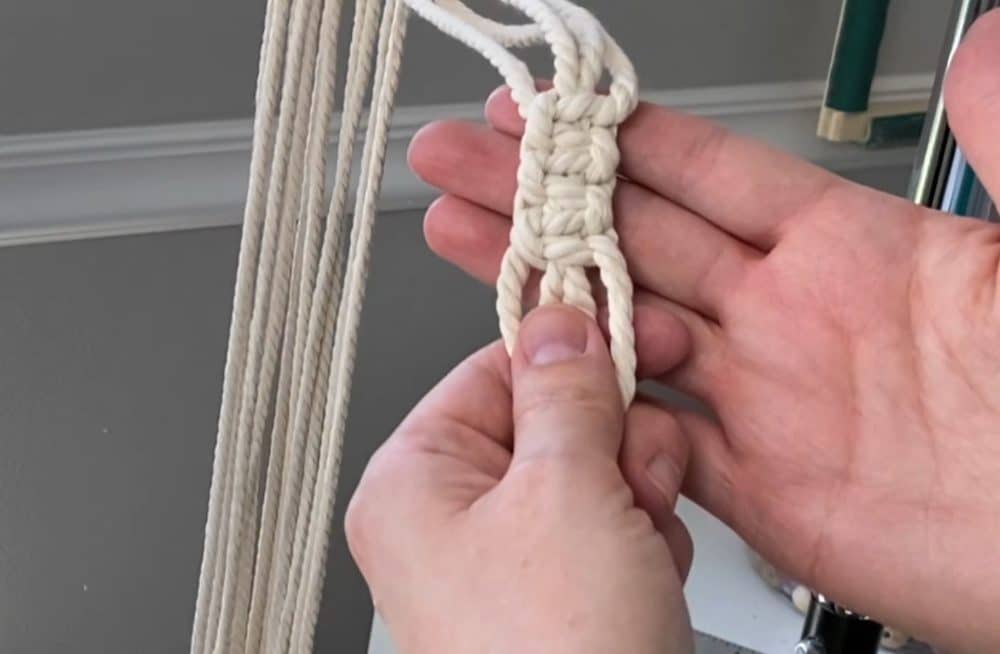 Macrame terrarium hanger tutorial