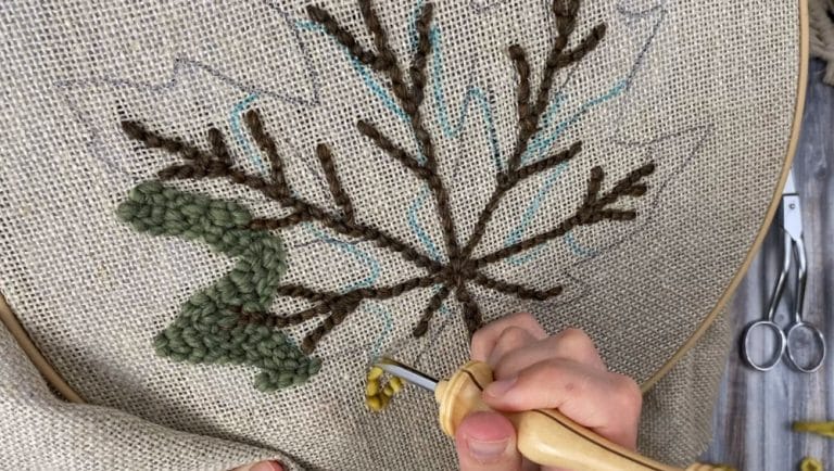 Free Fall Punch Needle Pattern (+ time-lapse video!) | Marching North