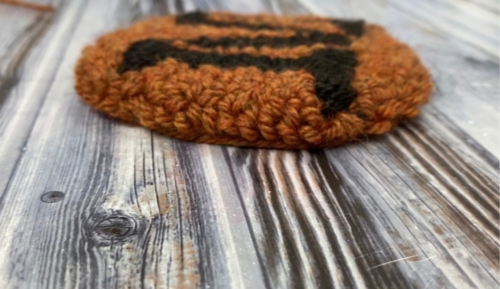 Finished punch needle coasters