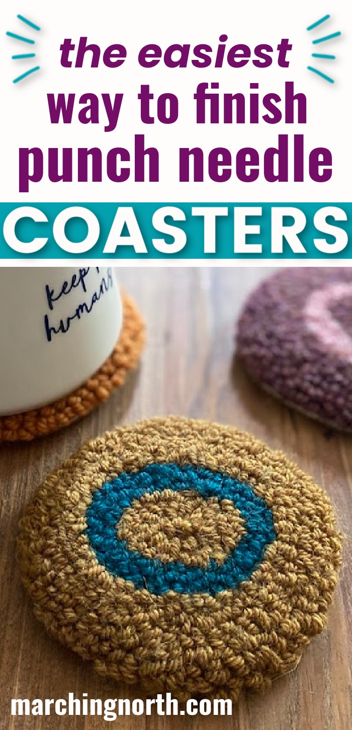 How to Finish Punch Needle Coasters (Quick and Easy!) Marching North