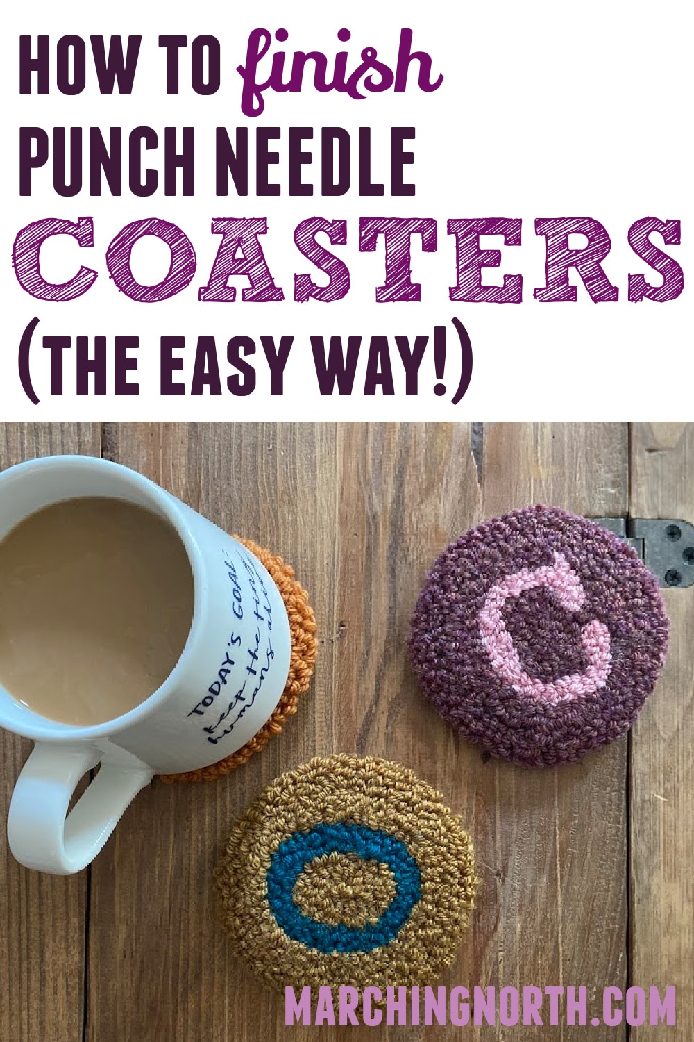 How to Finish Punch Needle Coasters (Quick and Easy!) Marching North