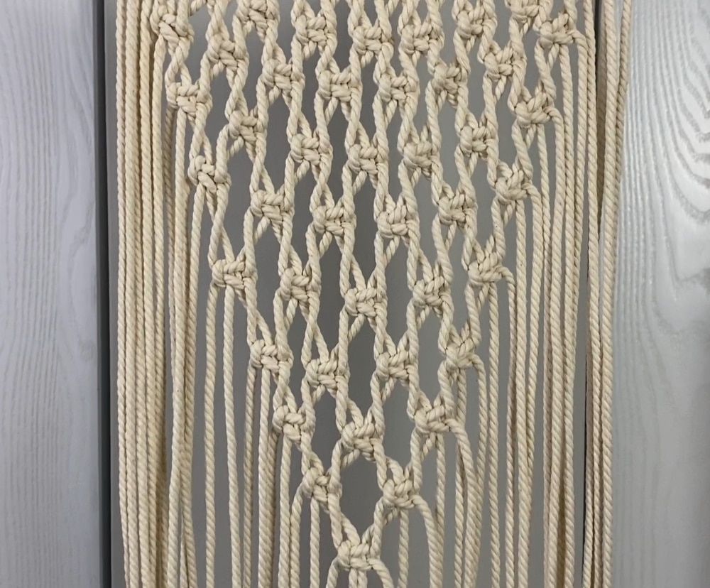 macrame switch knot panel for macrame fall wreath