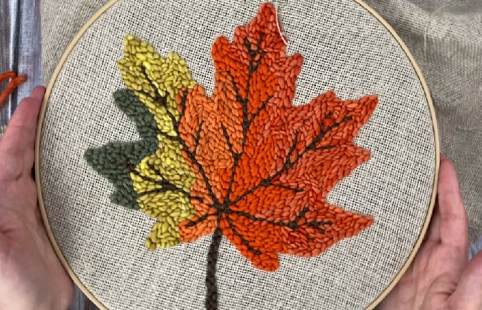 fall punch needle pattern | Marching North