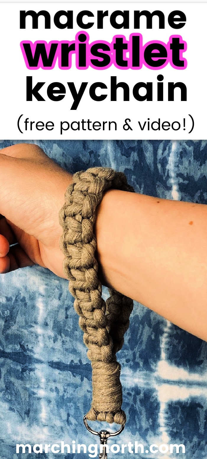 macrame wristlet keychain