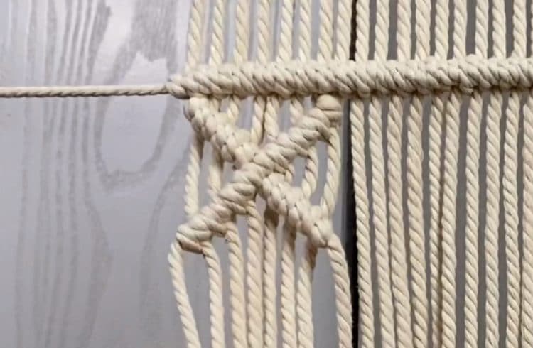 Xs at the bottom of the macraweave