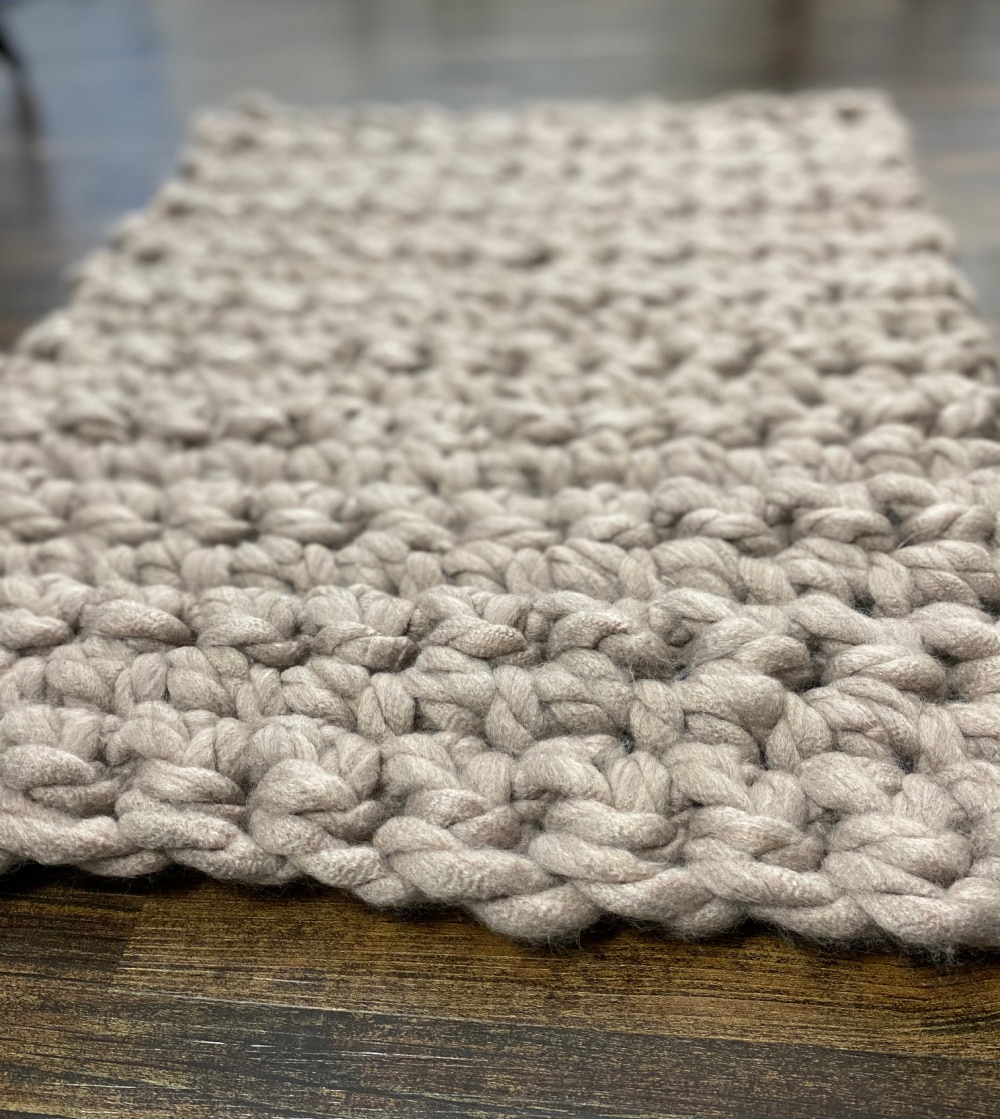 Crochet Rug With Ribbon Yarn 