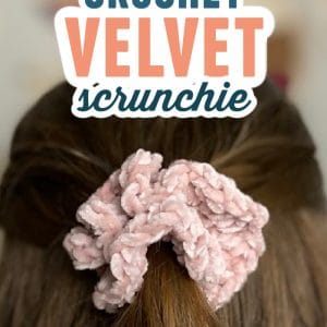 crochet velvet scrunchie