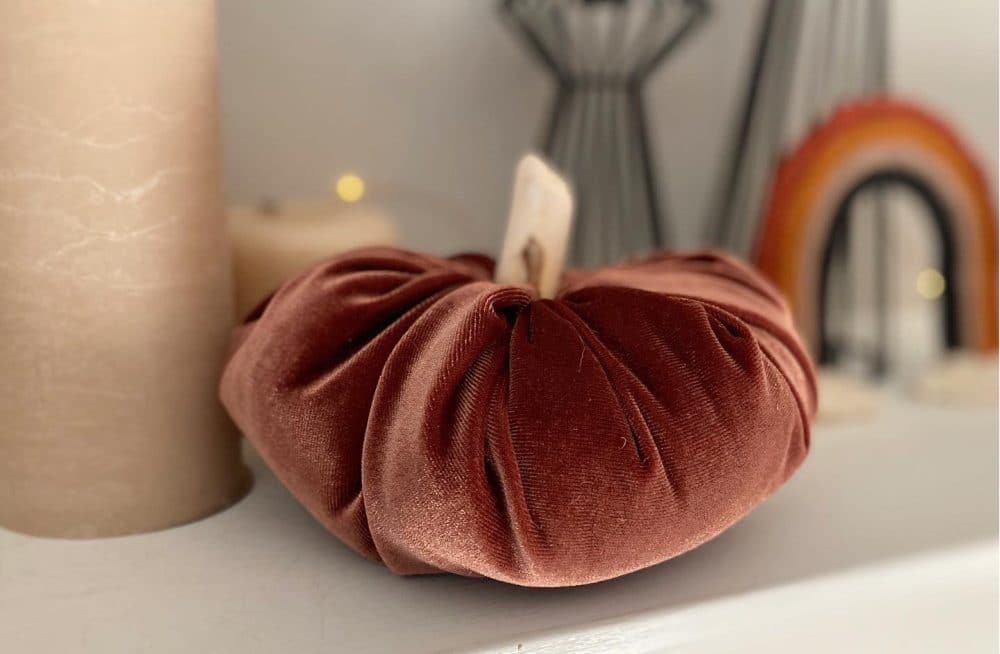 velvet fabric pumpkin