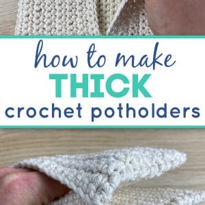 double thick crochet potholders with the thermal stitch