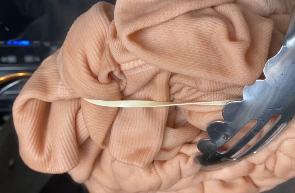 how the hoodie looks when it's ready to take out