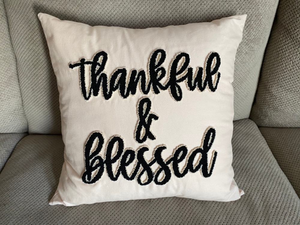 punch needle pillow case
