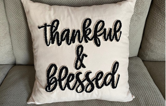 punch needle pillow case
