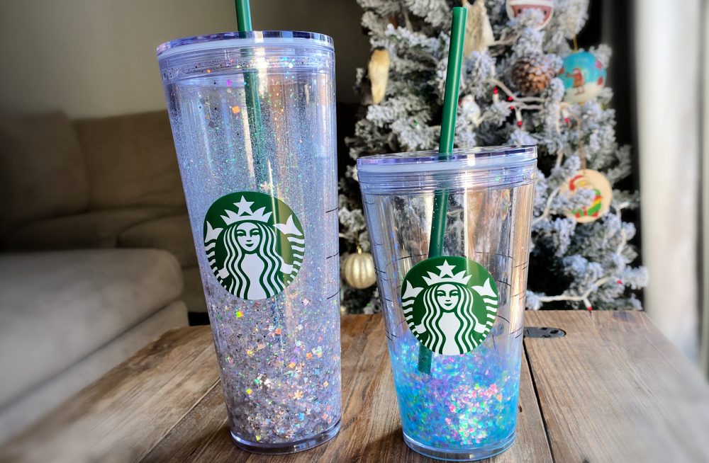 Starbucks Glitter Globe Tumbler Oogie