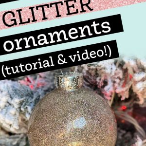 DIY glitter ornaments