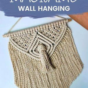 small macrame wall hanging pin