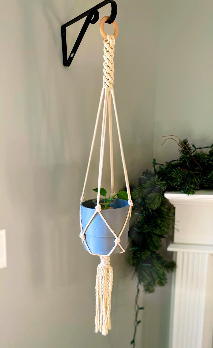 macrame plant hanger chinese crown knot