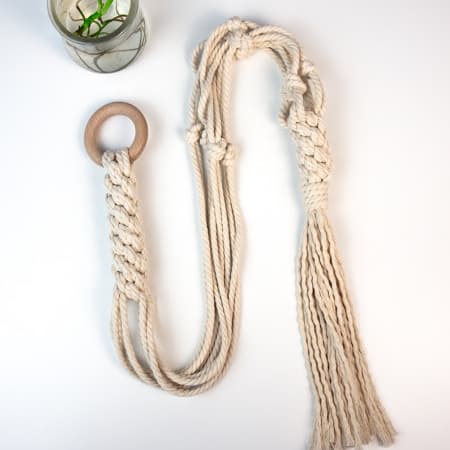 Chinese crown knot macrame plant hanger tutorial
