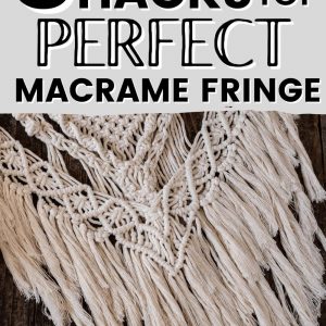 how to cut straight macrame fringe