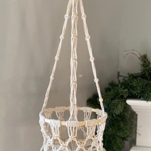 DIY macrame fruit basket or plant hanger