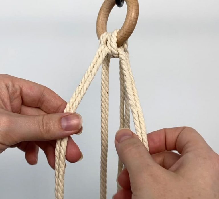 Chinese Crown Knot Macrame Plant Hanger (Simple Tutorial & Video!)