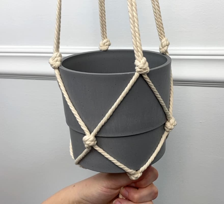 Chinese Crown Knot Macrame Plant Hanger (Simple Tutorial & Video!)