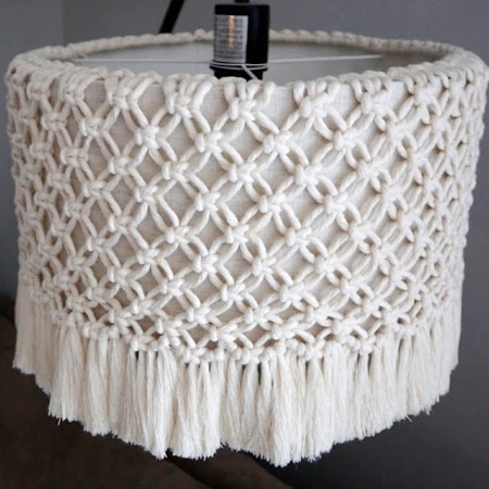 how to make a DIY macame lamp shade